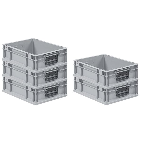 PROREGAL Spar Set 5x Eurobox Nextgen Portable Duo HxBxT 12 x 30 x 40 cm 11 Liter Eurobehälter Transportbox Transportbehälter Stapelbehälter