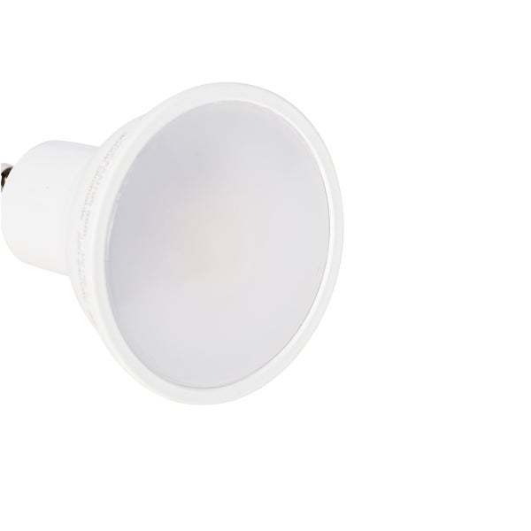 LED-Reflektorlampe mit matter Linse und weißem Gehäuse.