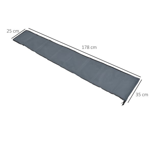 Outsunny Sonnenschirm Schutzhülle, 178 x 25/35 cm, Oxford-Polyester, Grau