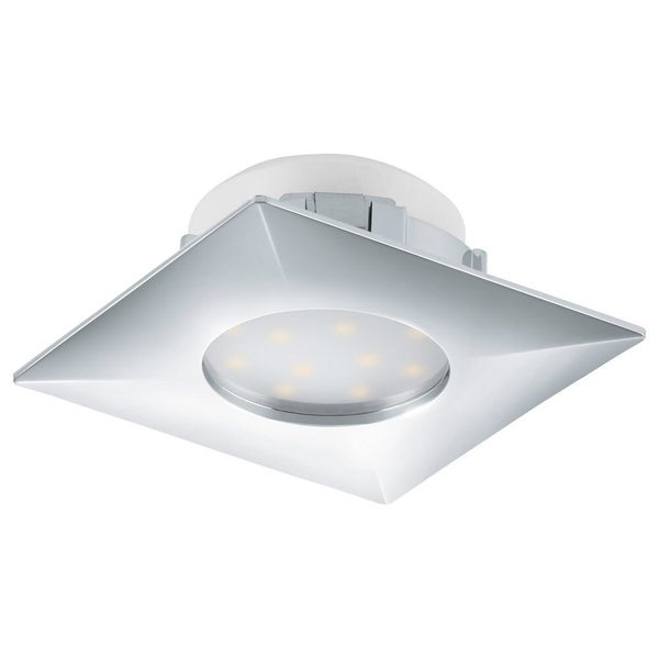 LED Einbauleuchte, starr, 500lm, 78x78mm, eckig, chrom