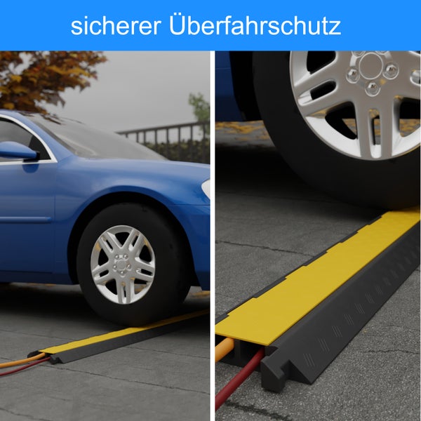 Kabelbrücke mit Auto zur sicheren Kabelüberführung
