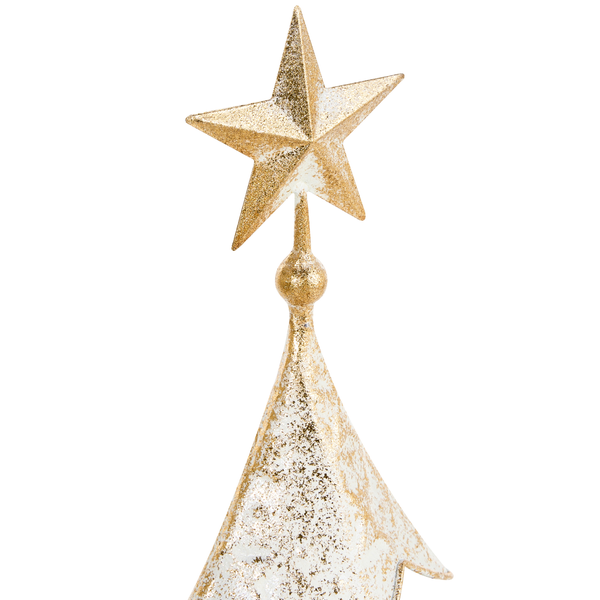 Weihnachtsbaumdekoration in Form eines Tannenbaums mit einem Stern an der Spitze