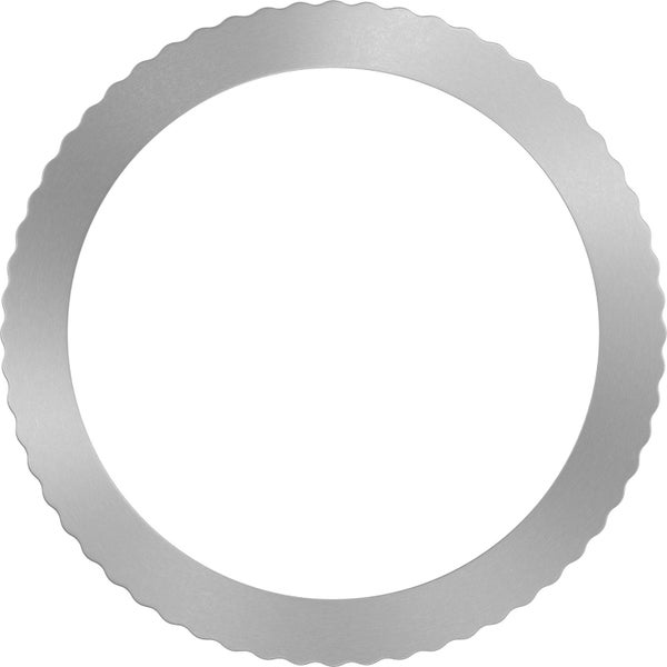 Zierring für Einbaustrahler aus Metall mit gewelltem Außenrand.