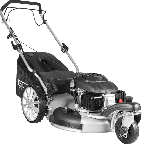 GÜDE Benzin-Rasenmäher Big Wheeler Trike 515 D | 4in1 mit Radantrieb, 51 cm Schnittbreite, 5 PS, Mulchfunktion, Seitenauswurf, 65 l Fangkorb, Leichtstart
