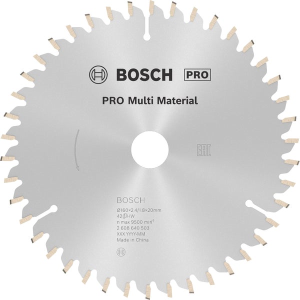 Bosch PRO Multi Material Kreissägeblatt 160 x 2,4 x 20 mm - 2608640503