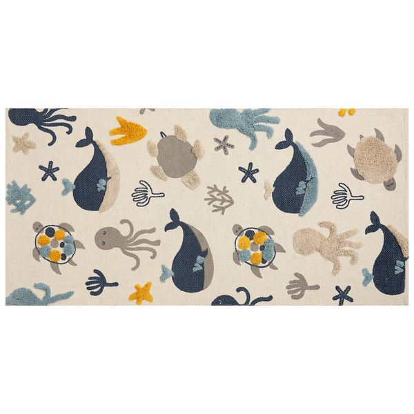 Kinderteppich PORSEA Bunt 80 x 150 cm Baumwolle