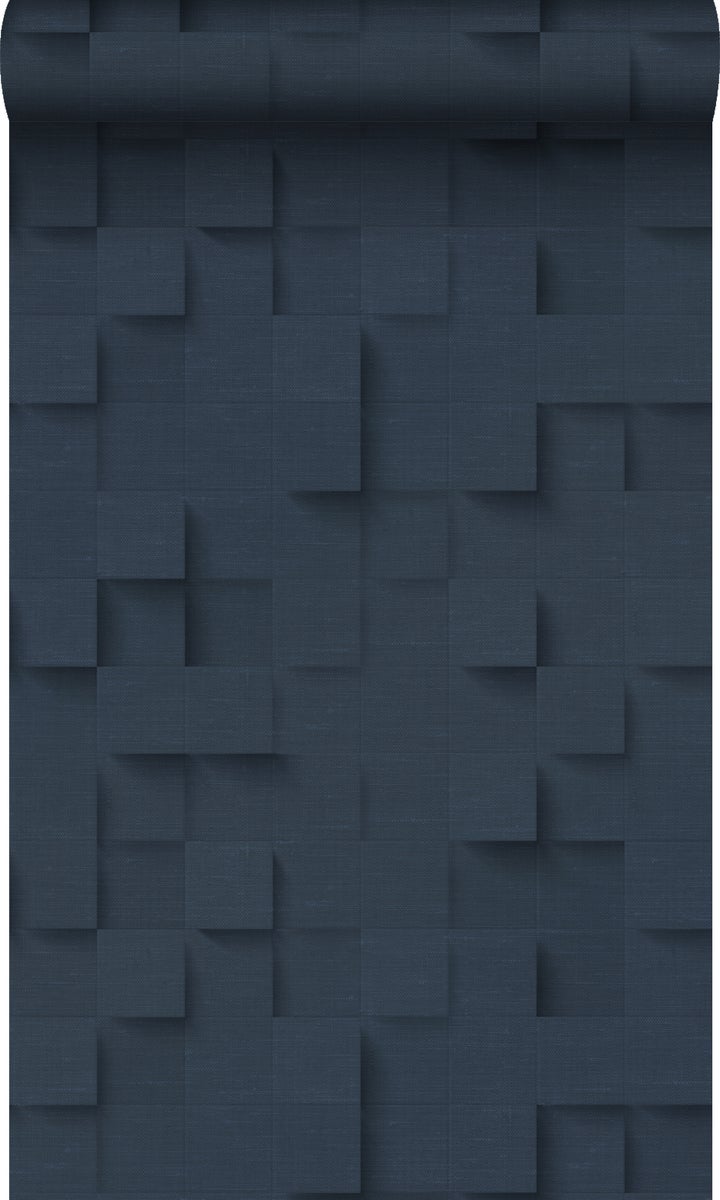 Origin Wallcoverings Tapete 3D-Würfel Dunkelblau - 50 x 900 cm - 347902