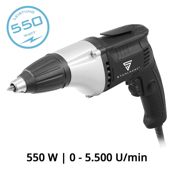 Stahlwerk Trockenbauschrauber mit 550 Watt Leistung