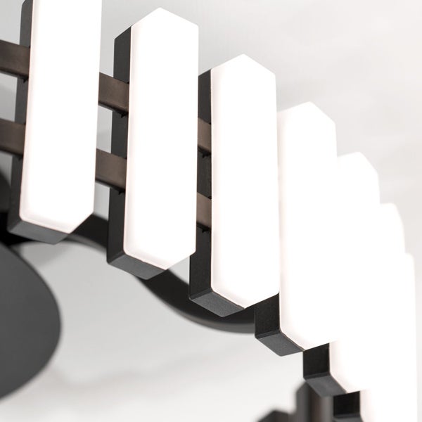 Deckenleuchte mit einem Durchmesser von 430 Millimetern und einer Höhe von 110 Millimetern.