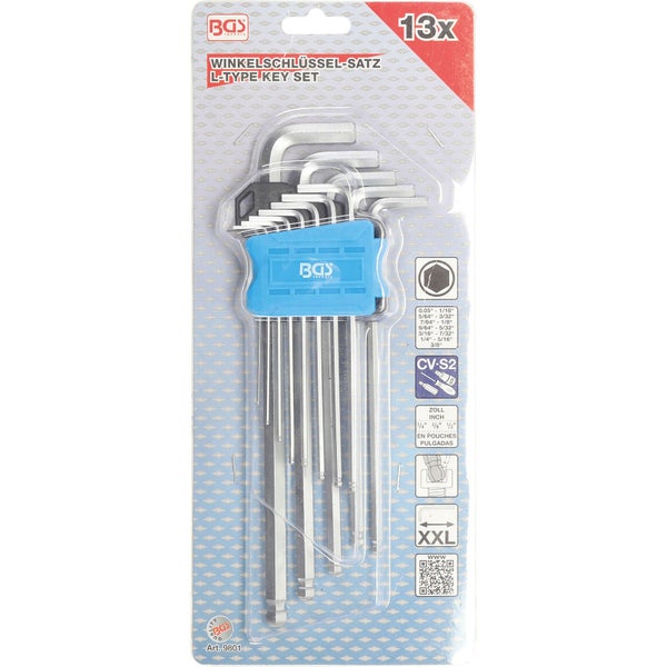 BGS Technic Winkelschlüssel Satz L-Type Key Set, 13-teilig