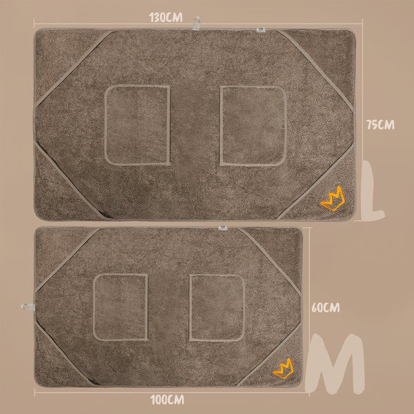 Badematten-Set in zwei Größen: 130 cm x 75 cm und 100 cm x 60 cm