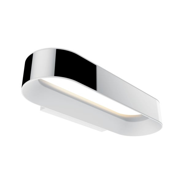 LED Wandleuchte Agena IP44 2700K 1200lm 230V 20W dimmbar Chrom, Weiß matt