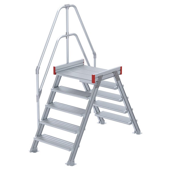 Aluminium Treppenpodest mit Handlauf