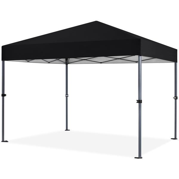 Schwarzes Faltzelt mit Stahlrahmen