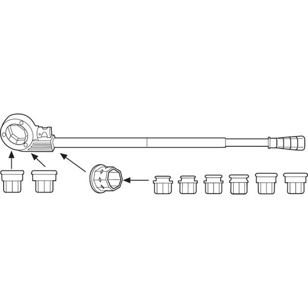 Rohraussteckwerkzeug mit Rohraussteckköpfen