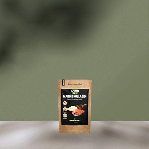 ALPHAZOO Marine Kollagen Pulver 100g für Hunde und Katzen I Fisch Kollagenhydrolysat