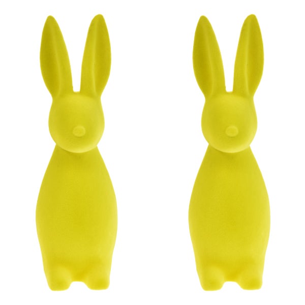 Zwei dekorative Hasenfiguren