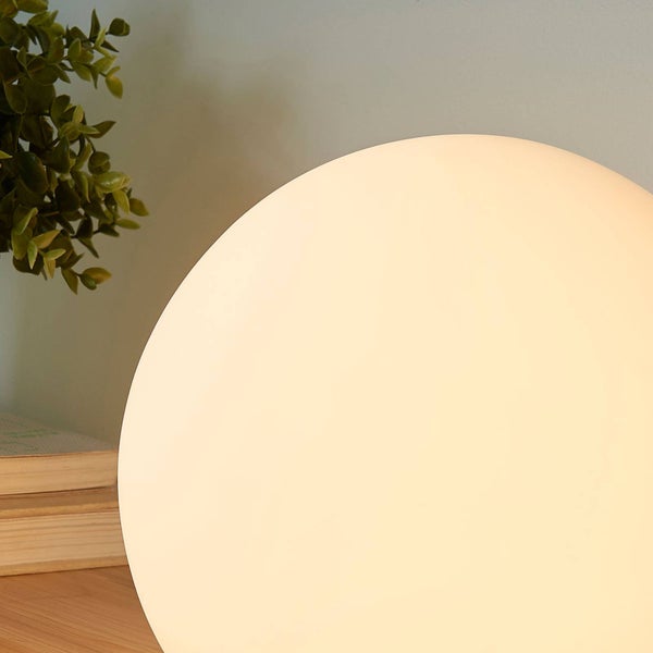 Lindby Tischlampe Marike (Modern) in Weiß aus Glas (1 flammig, E27) - Fensterbank Festerbanklampe Lampe & Leuchte fürs Fenster Wohnzimmerleuchte