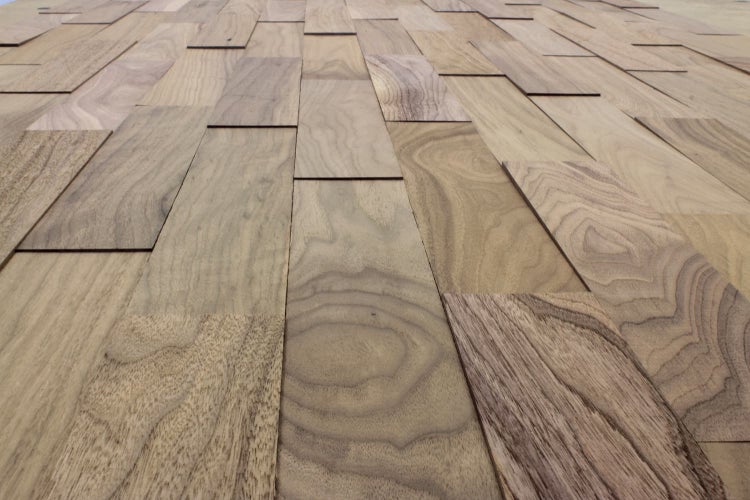 wodewa Wandverkleidung Holz 3D Optik Nussbaum, natur, 400, selbstklebend 1m² Wandpaneele Moderne Wanddekoration Holzverkleidung Holzwand Wohnzimmer Küche Schlafzimmer