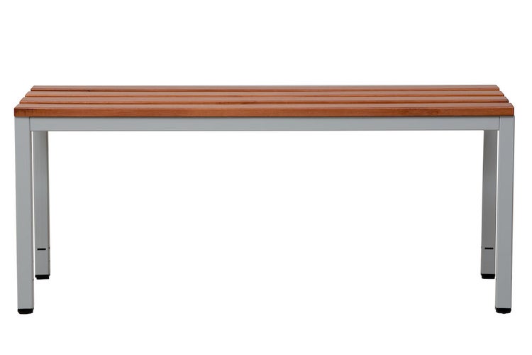 PROREGAL Sitzbank Seal Freistehend Grau/Buche Ohne Rückenlehne HxBxT 40 x 100 x 40 cm Holz