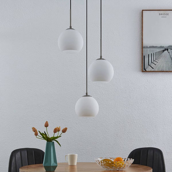 Lindby Pendelleuchte Jurian (Modern) in Weiß aus Metall (3 flammig, E27) - Deckenlampe Esstischlampe Hängelampe Hängeleuchte Wohnzimmerleuchte