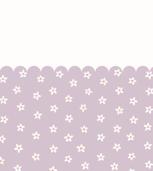 Hintergrund mit Blumenmuster und gewelltem Rand