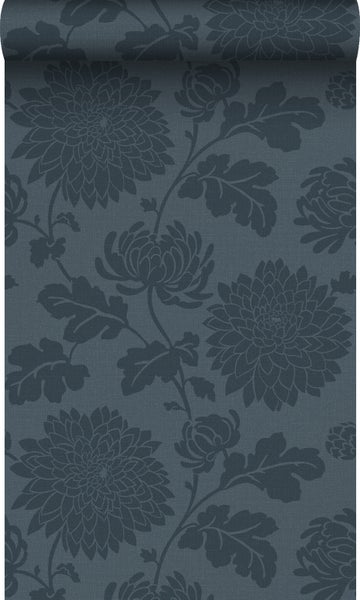 Origin Wallcoverings Tapete Blumen Dunkelblau - 50 x 900 cm - 347806