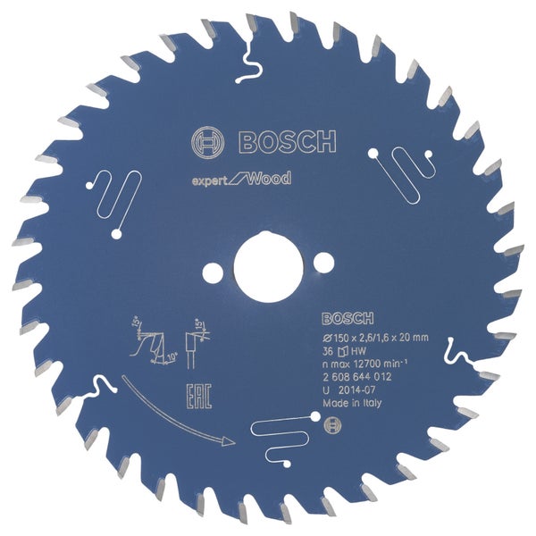 Bosch Kreissägeblatt Expert for Wood für Handkreissägen 150 x 20 x 2,6 mm 36 - 2608644012
