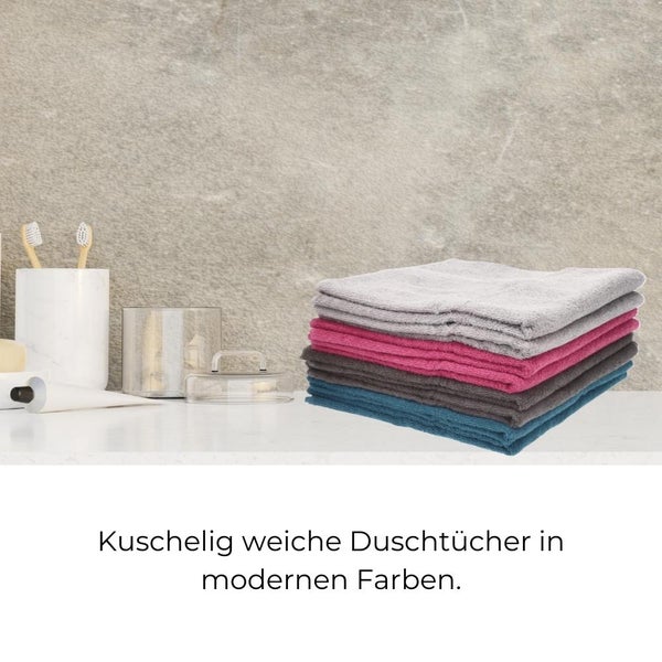 Duschtuch 2er Pack Set 70x130cm Frottee Handtuch 100% Baumwolle Frottier Badetuch Saunatuch Gästetuch