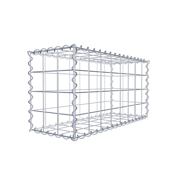 Gabione 80 cm x 40 cm x 30 cm (L x H x T), Maschenweite 10 cm x 10 cm, Spirale