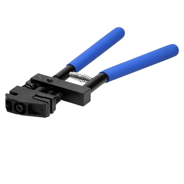 ECD Germany 2 in 1 Kombinierte Absetzzange Lochzange Ø5mm 290mm, Blau, Kohlenstoffstahl, Falzzange Karosseriezange, Blechlocher zum Metall Lochen und Falzen, Stanzzange Abkantzange Auto Reparatur