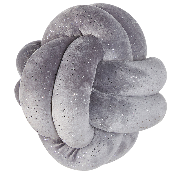 Dekokissen MALNI Samtstoff 20 x 20 cm Grau Ohne Muster
