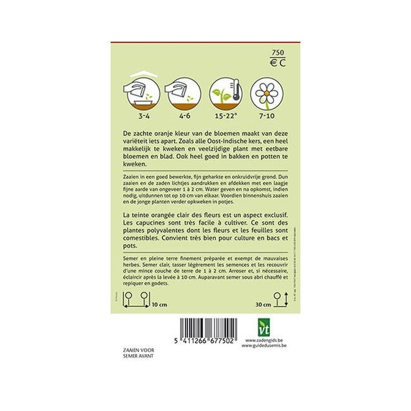 Informationen zur Aussaat von Kapuzinerkressesamen