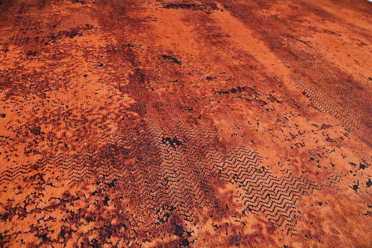 Vintage Teppich Rost Rot Kurzflor Radiate WECONhome 190x290 cm