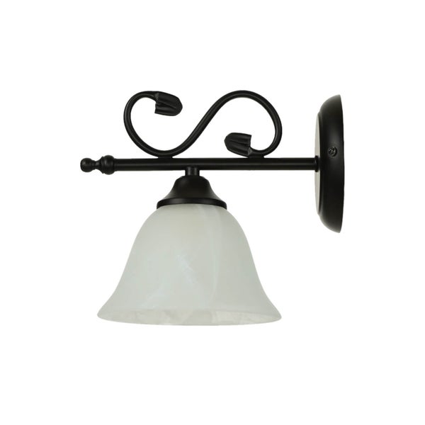 Wandleuchte mit Ornamenten und Lampenschirm