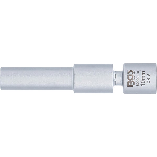 BGS technic Steckschlüsseleinsatz, 10 Millimeter, Chrom-Vanadium-Stahl.