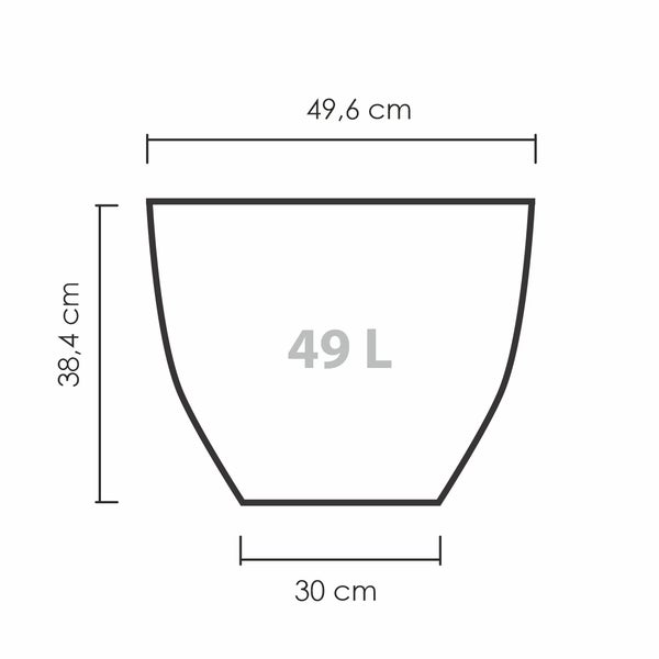 Scheurich Firenze 50, Pflanzgefäß/Blumentopf/Pflanzkübel, rund,  aus Kunststoff Farbe: Schwarz-Granit, 49,6 cm Durchmesser, 38,4 cm hoch, 49 l Vol.