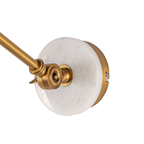 Detailansicht einer Wandleuchte aus Marmor und Metall