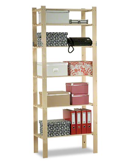PROREGAL Holzregal Pinepeak HxBxT 200 x 80 x 38 cm 6 Fachboden 1,2 cm Dickes Kiefernholz Natur