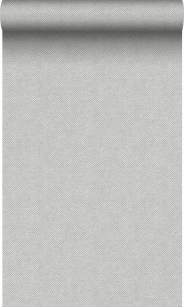 Origin Wallcoverings Tapete Fischgrätmuster Hellgrau - 53 cm x 10.05 m - 347664