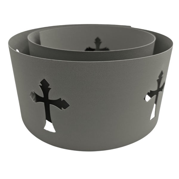 Dekoratives Pflanzgefäß mit Kreuzmuster