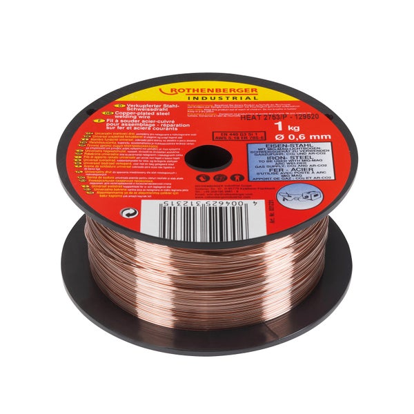 ROTHENBERGER Industrial Schutzgas-Schweißdraht 0,6 mm / 1 kg - 31231