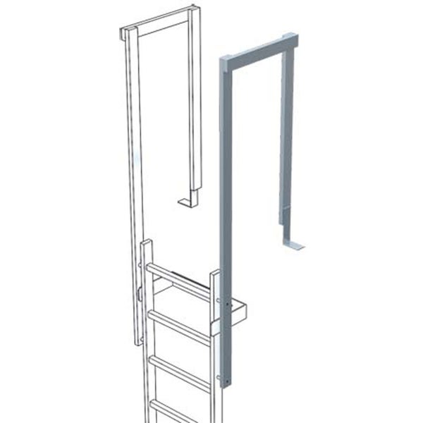 Zarges Ausstiegsgeländer Edelstahl 60x25mm