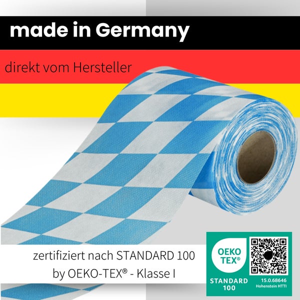 Sensalux Tischläufer, Länge: 25m, stoffähnliches Vlies, Breite: 15cm, Bayern