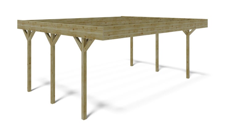 Carport Garagendach 6,06x5,03 m - 30,48 m2