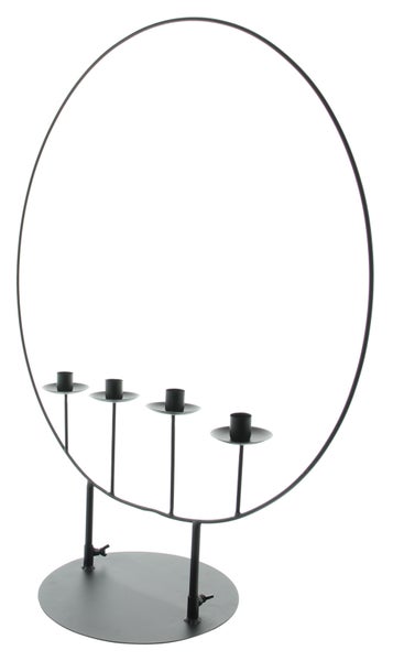 FRANK FLECHTWAREN | Kerzenhalter Circle, METALL, 58 x 25 x 70 cm