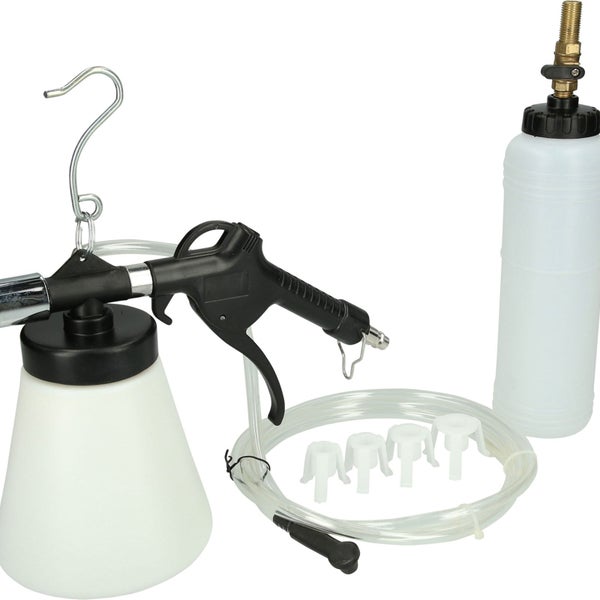 Bremsenentlüftungsgerät mit Schlauch und Behälter