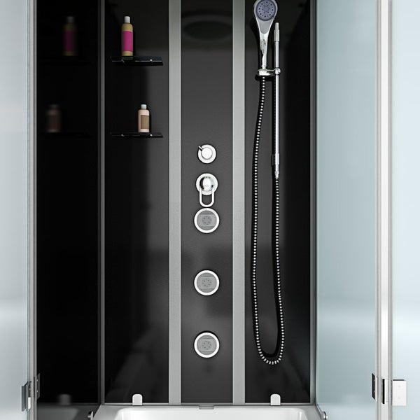 Whirlpool Dusche Kombination K05-L30-WP Duschtempel 180x90 cm