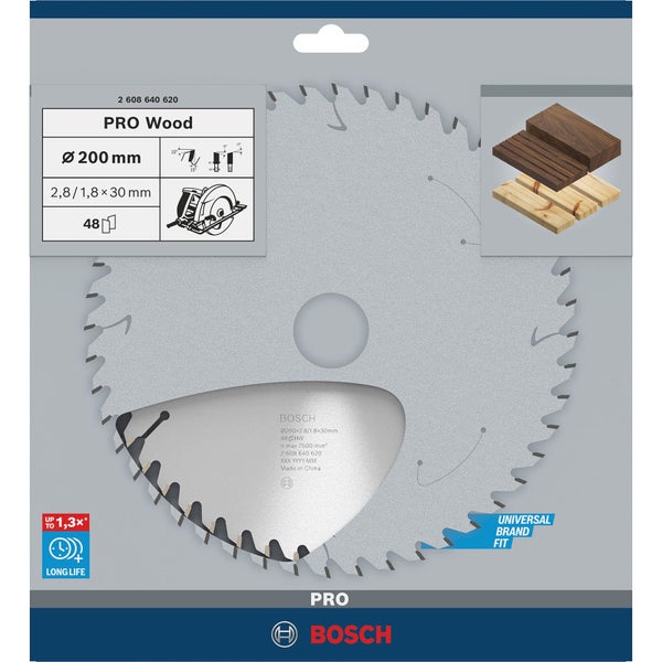Bosch Kreissägeblatt Pro Wood, 200 Millimeter Durchmesser