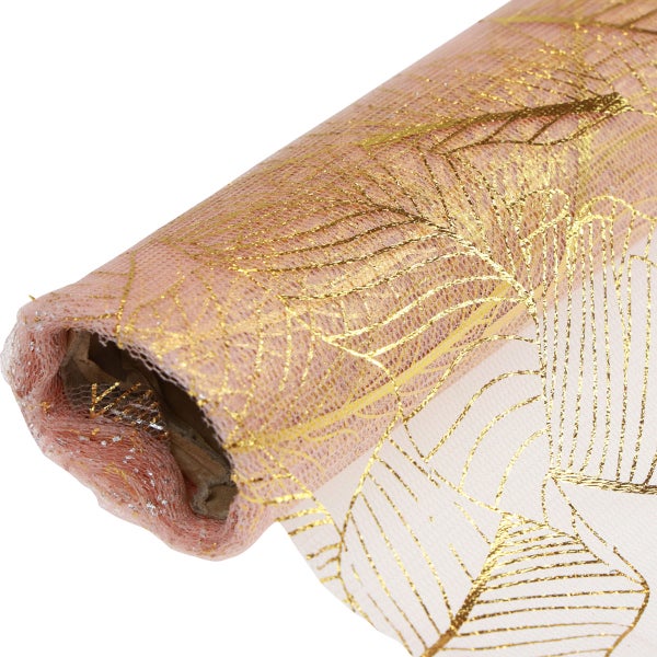 Dekostoffrolle mit Blattmuster